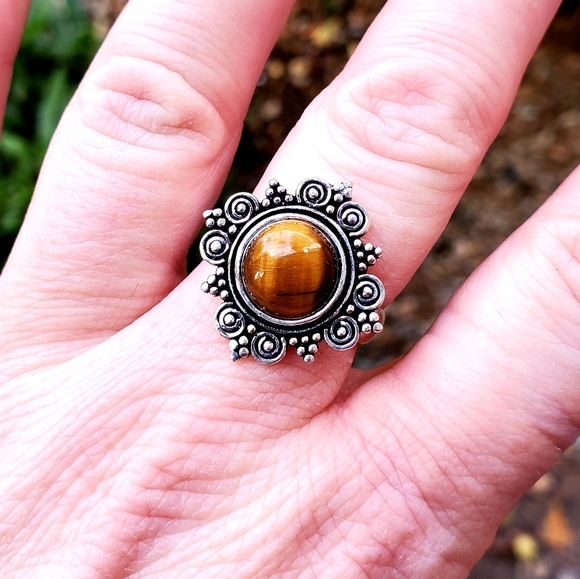 New Tiger Eye 925 Silver Ring. - Picture 3 of 16